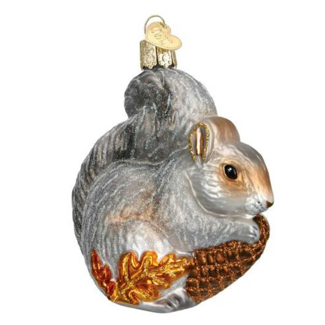 Old World Christmas 3.5 Inch Hungry Squirrel Christmas Tree Ornament , Playful Bushy Tail